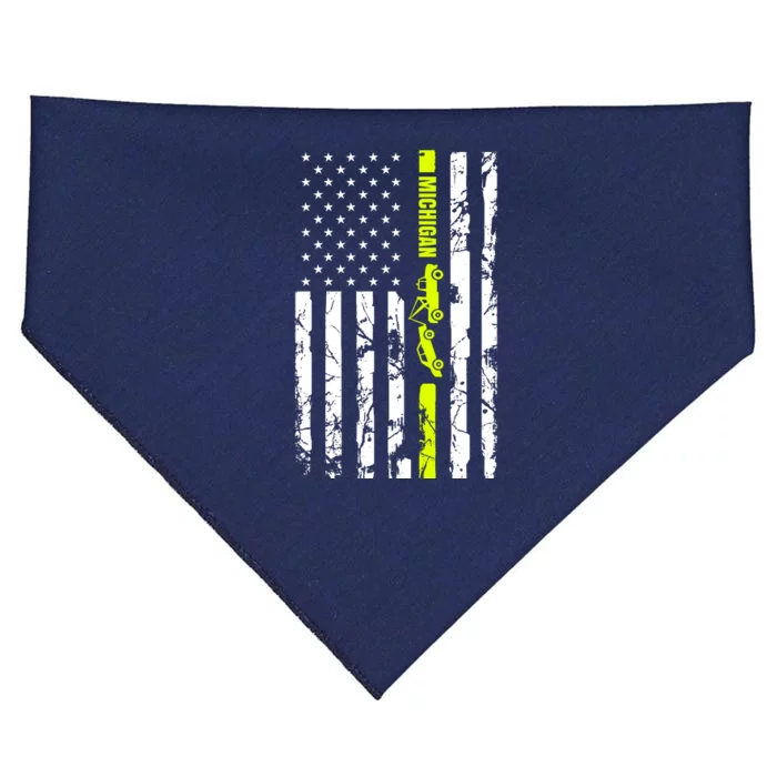 Michigan Tow Truck Driver Flag USA-Made Doggie Bandana