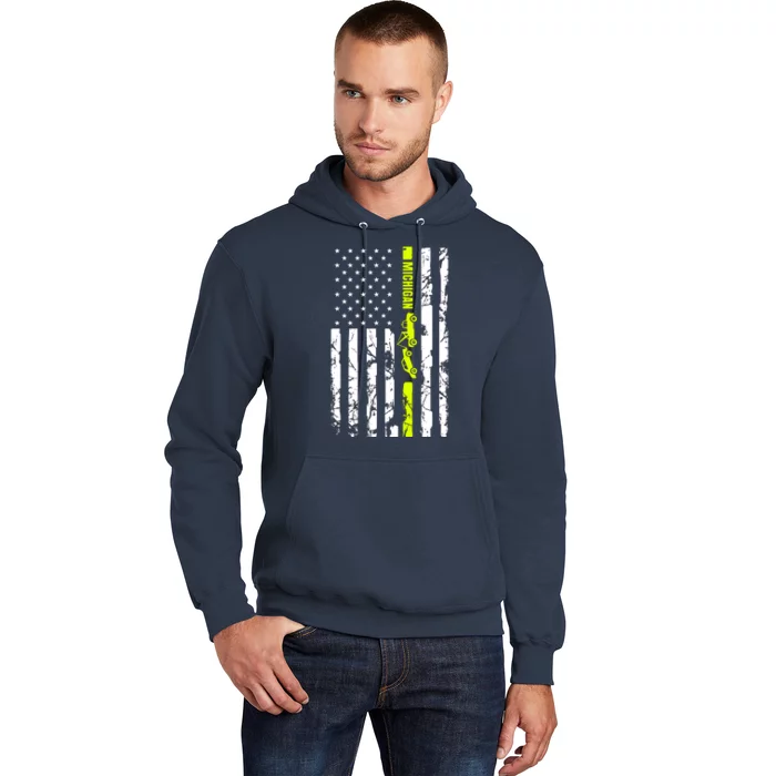 Michigan Tow Truck Driver Flag Hoodie