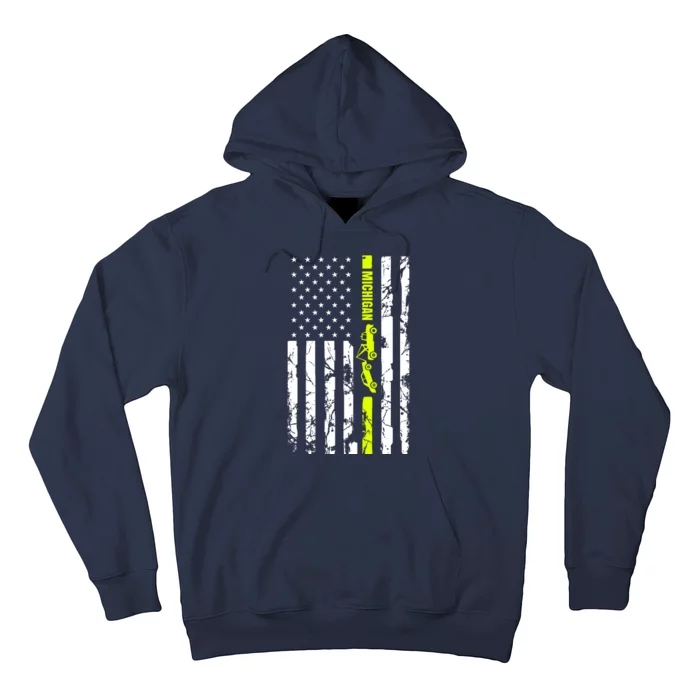 Michigan Tow Truck Driver Flag Hoodie