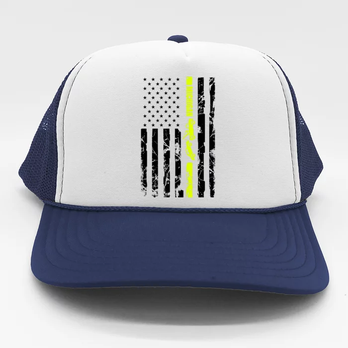 Michigan Tow Truck Driver Flag Trucker Hat