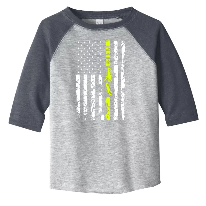 Michigan Tow Truck Driver Flag Toddler Fine Jersey T-Shirt