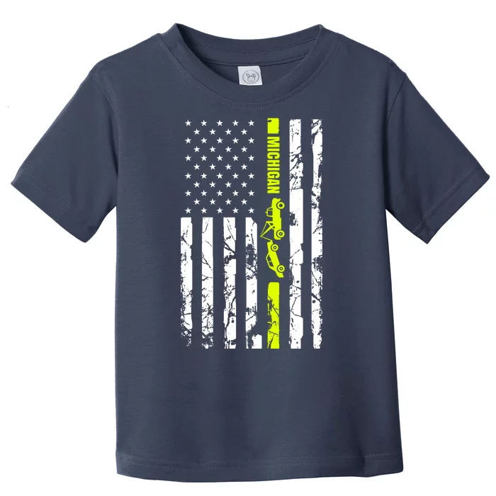 Michigan Tow Truck Driver Flag Toddler T-Shirt