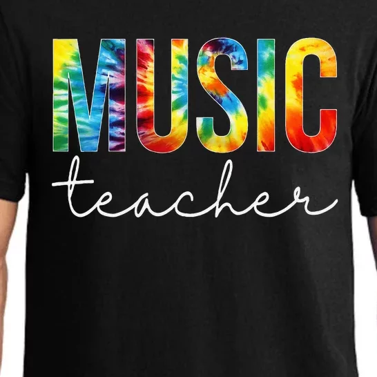 Music Teacher Tie Dye Appreciation Day Hello Back To School Pajama Set