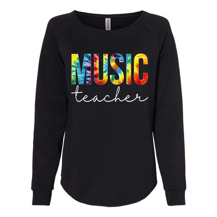 Music Teacher Tie Dye Appreciation Day Hello Back To School Womens California Wash Sweatshirt