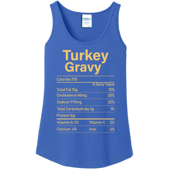 Matching Thanksgiving Turkey Gravy Nutrition Food Facts Gift Ladies Essential Tank