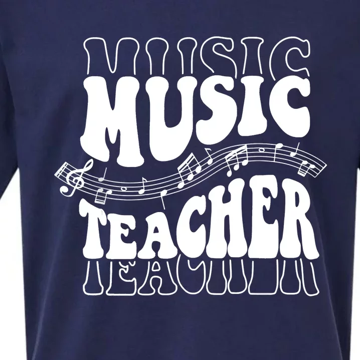 Music Teacher Teacher Life Love Music With Teacher Gifts Sueded Cloud Jersey T-Shirt