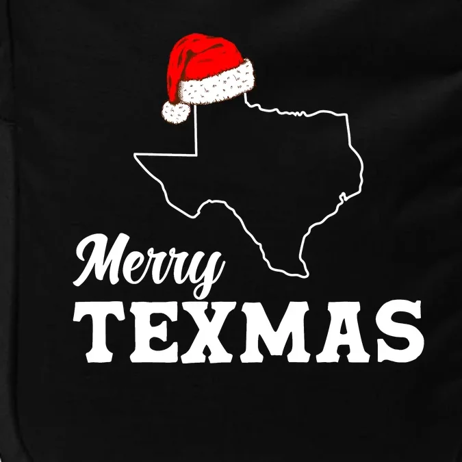 Merry Texmas Texas State Christmas Light Outline Santa Impact Tech Backpack