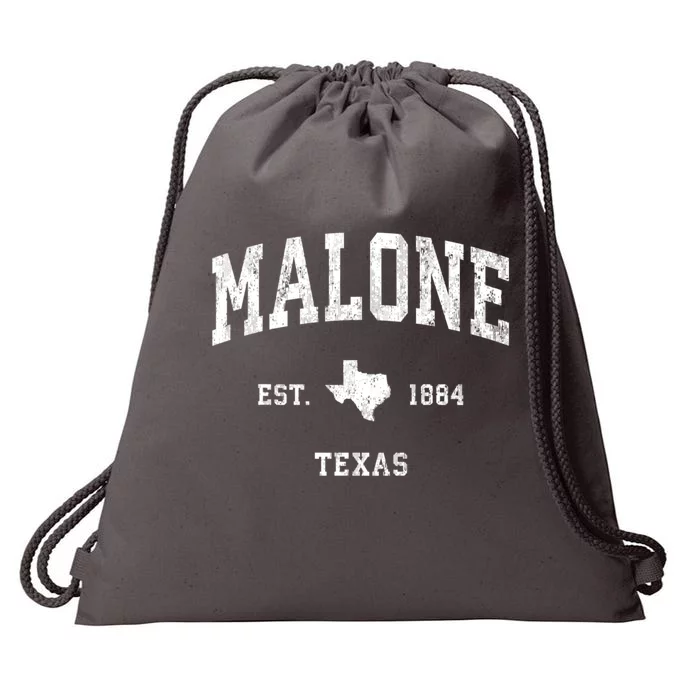 Malone Texas Tx Vintage Athletic Drawstring Bag