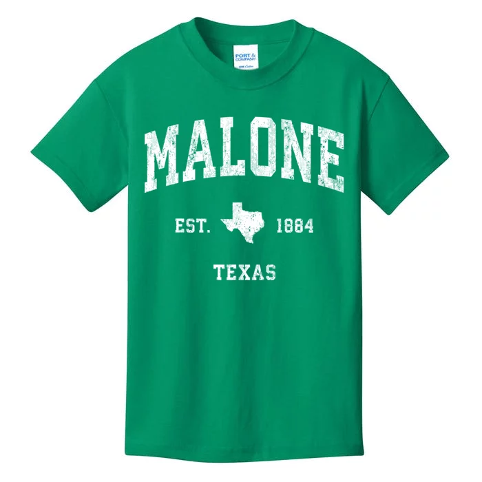 Malone Texas Tx Vintage Athletic Kids T-Shirt