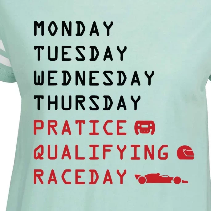 Monday Tuesday Thursday Practice Qualifying Race Day Enza Ladies Jersey Football T-Shirt