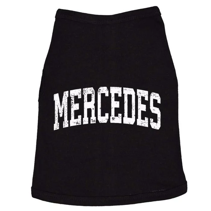 Mercedes Texas Tx Vintage Athletic Sports Design Doggie Tank