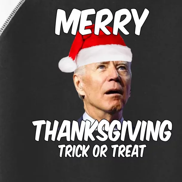 Merry Thanksgiving Trick Or Treat Funny Christmas Joe Biden Toddler Fine Jersey T-Shirt