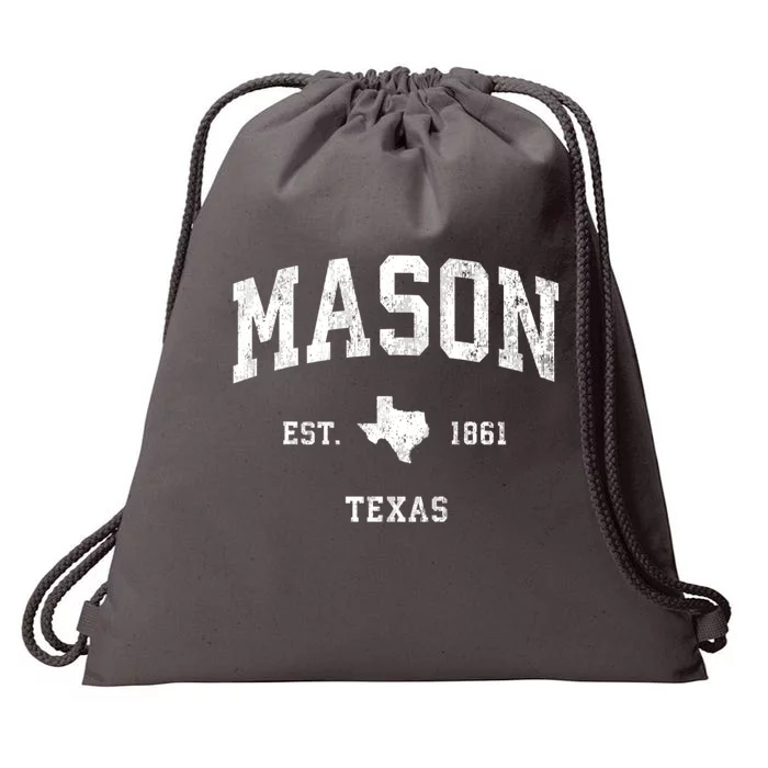 Mason Texas Tx Vintage Athletic Sports Drawstring Bag