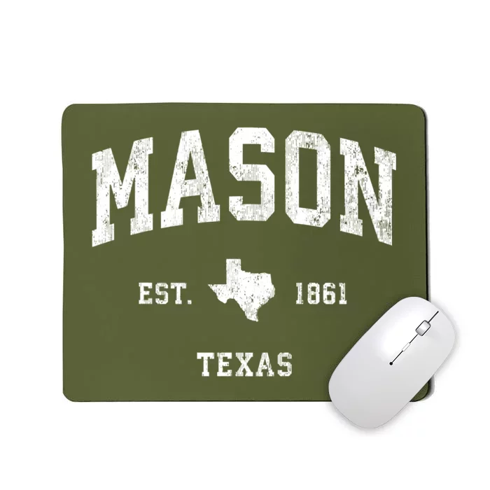 Mason Texas Tx Vintage Athletic Sports Mousepad