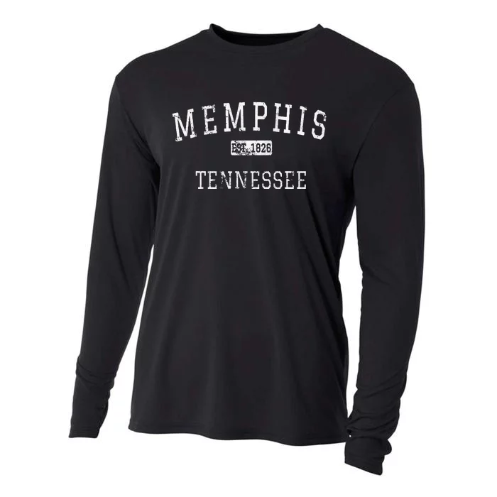 Memphis Tennessee TN Vintage Cooling Performance Long Sleeve Crew