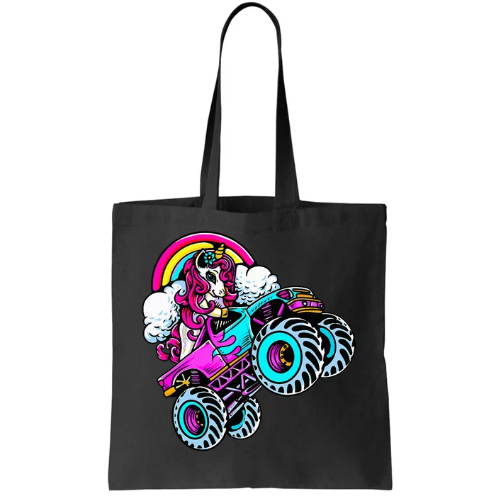 Monster Truck Unicorn Birthday Party Gift Tote Bag