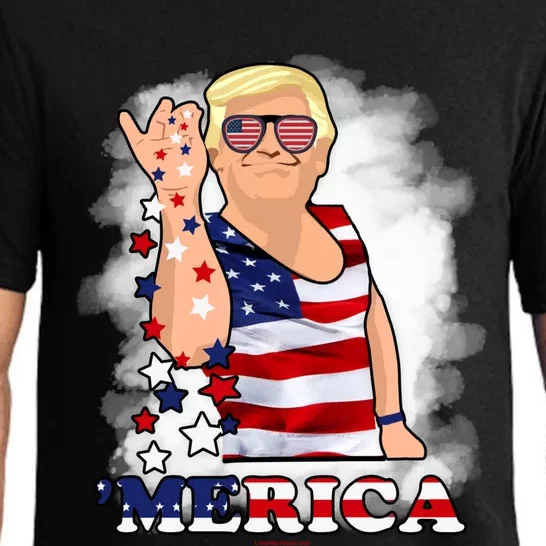 Merica Trump Usa America Nation Gift Pajama Set