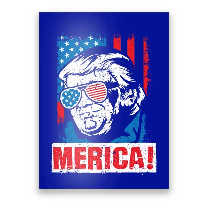 Merica Trump Usa Flag Reelect Donald Trump 2020 45 Gift Poster