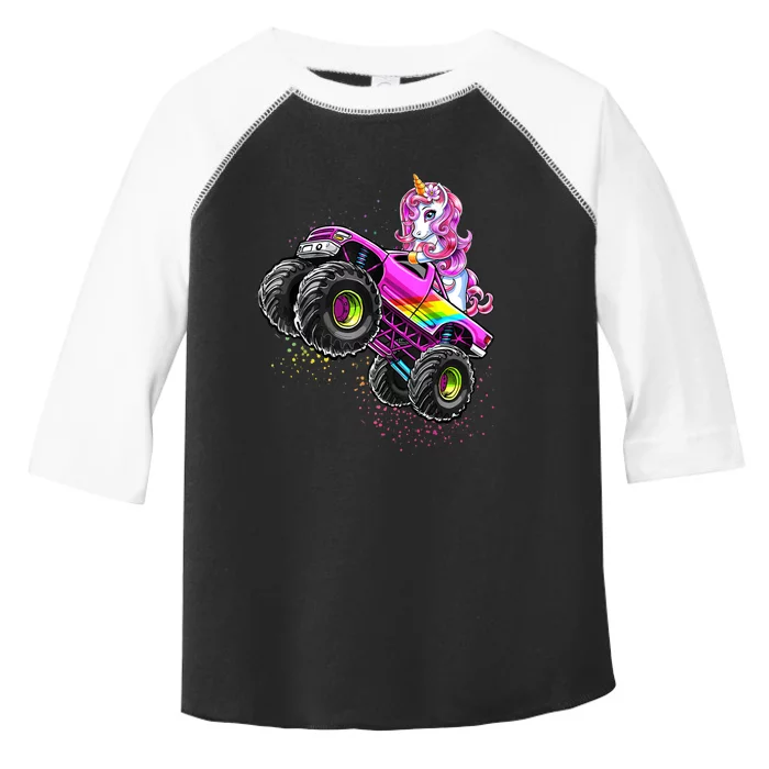 Monster Truck Unicorn Birthday Party Monster Truck Girl Gift Toddler Fine Jersey T-Shirt