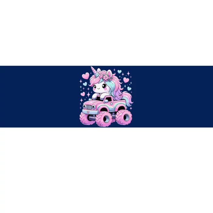 Monster Truck Unicorn Birthday Party Monster Truck Girl Bumper Sticker