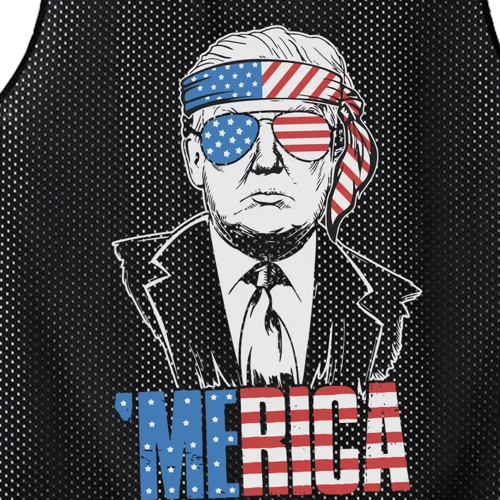 Merica Trump Usa Mesh Reversible Basketball Jersey Tank