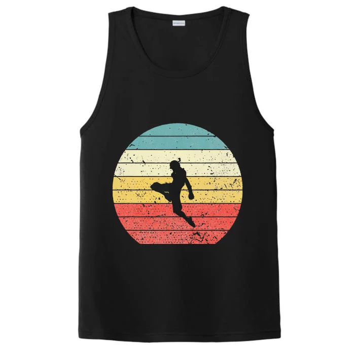 Muay Thai Vintage Retro Sunset Thai Boxing Kick Performance Tank