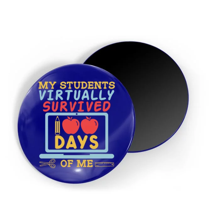 My Teacher Virtually Survived 100 Days Of Me Gift For Tutor Funny Gift Magnet