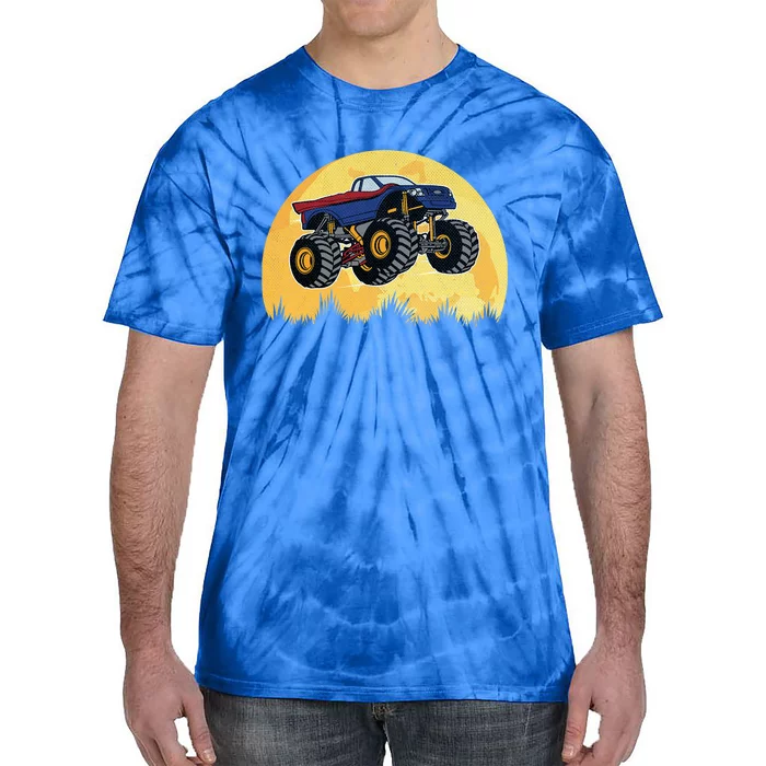 Monster Truck Vintage Superhero Cool Gift Tie-Dye T-Shirt