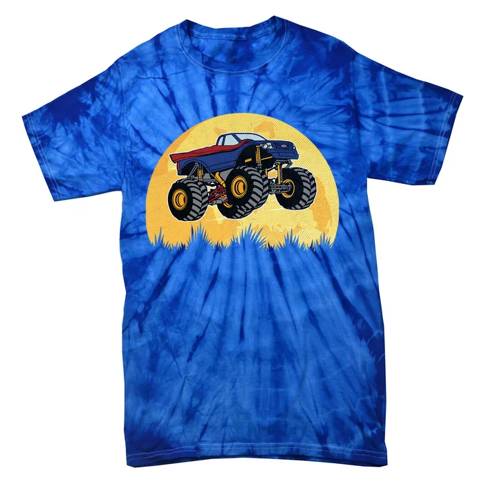 Monster Truck Vintage Superhero Cool Gift Tie-Dye T-Shirt