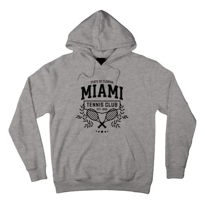 Miami Tennis Varsity Player Style Tall Hoodie