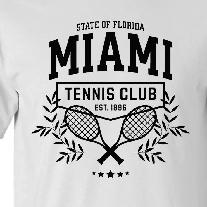 Miami Tennis Varsity Player Style Tall T-Shirt