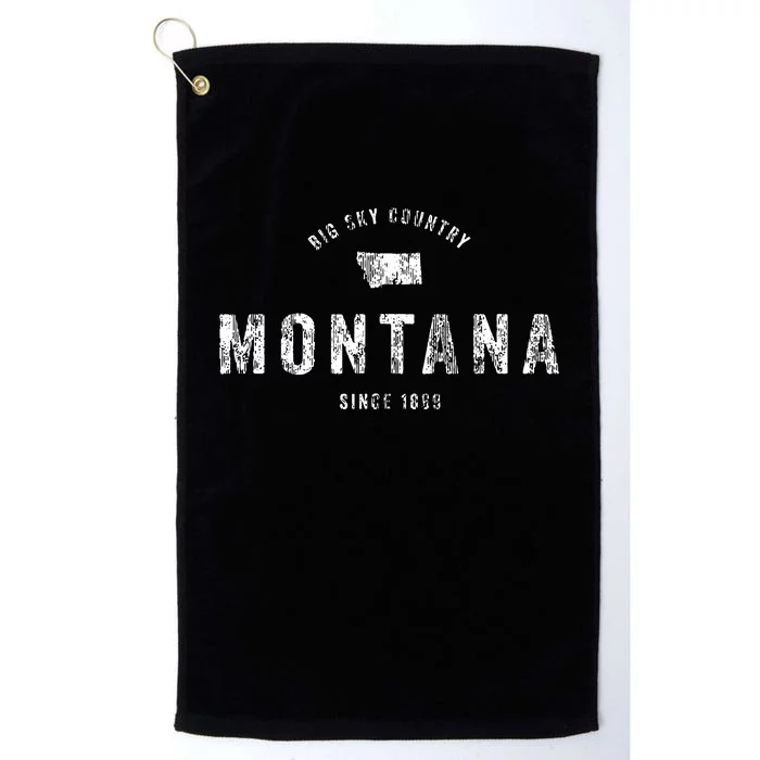 Montana T Vintage Sports Design Retro Mt Platinum Collection Golf Towel