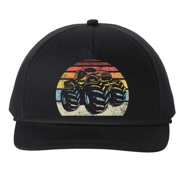 Monster Truck Vintage Retro Style Gift Snapback Five-Panel Rope Hat