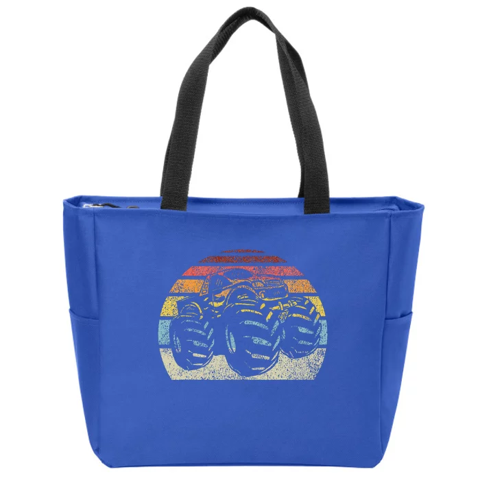 Monster Truck Vintage Retro Style Zip Tote Bag