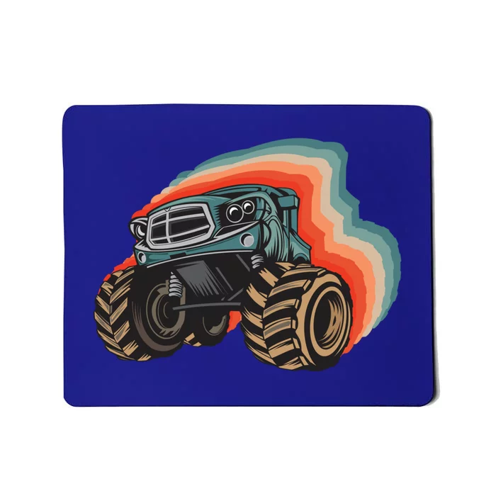 Monster Trucks Vintage Retro Vintage Monster Trucks Funny Gift Mousepad