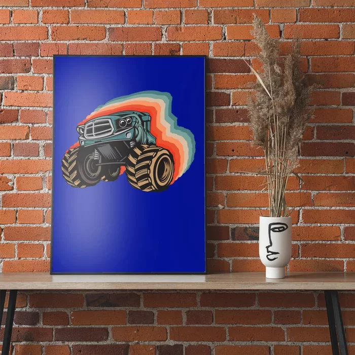 Monster Trucks Vintage Retro Vintage Monster Trucks Funny Gift Poster