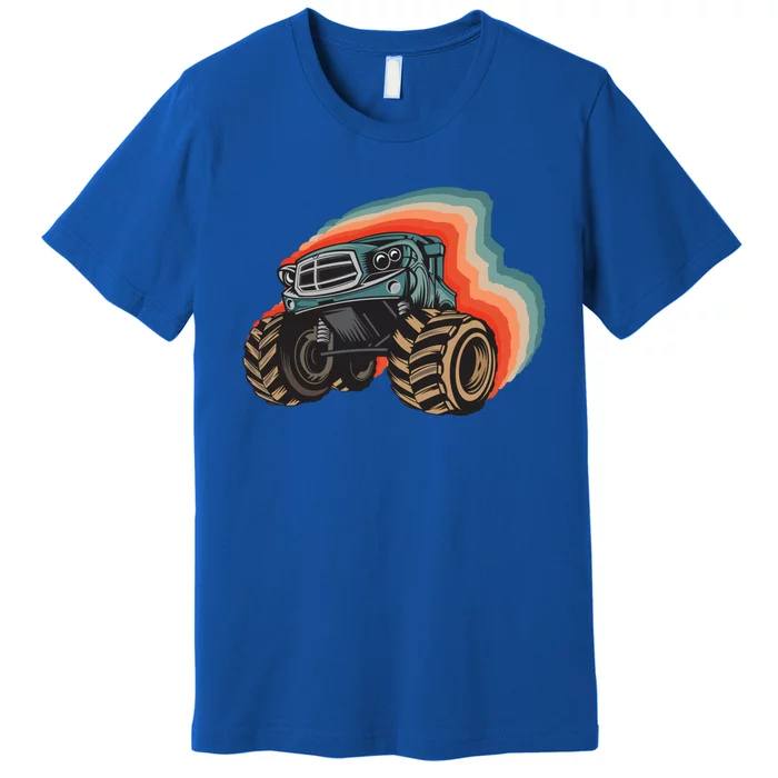 Monster Trucks Vintage Retro Vintage Monster Trucks Funny Gift Premium T-Shirt