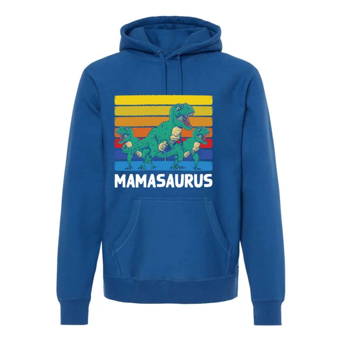 Mamasaurus Trex Velociraptor Raptor Mother Dinosaur 2 Meaningful Gift Premium Hoodie