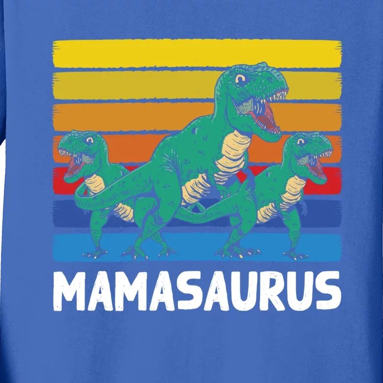 Mamasaurus Trex Velociraptor Raptor Mother Dinosaur 2 Meaningful Gift Kids Long Sleeve Shirt