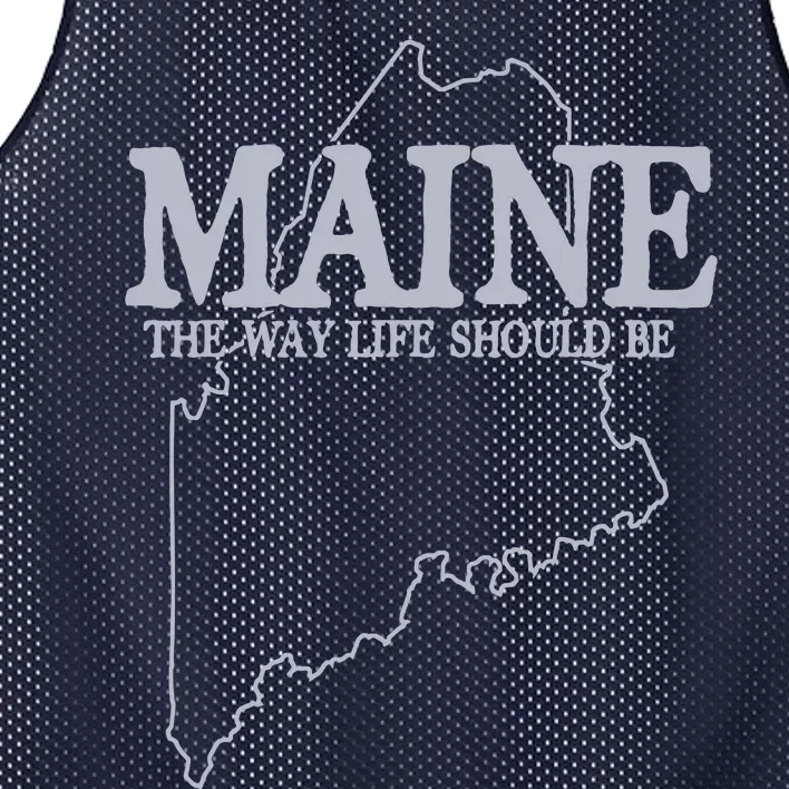 Maine The Way Life Should Be State Pride Graphic Mesh Reversible Basketball Jersey Tank