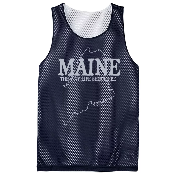 Maine The Way Life Should Be State Pride Graphic Mesh Reversible Basketball Jersey Tank