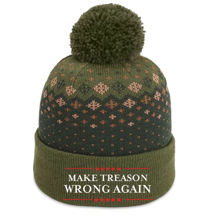 Make Treason Wrong Again Political Resist Lying Antitrump The Baniff Cuffed Pom Beanie