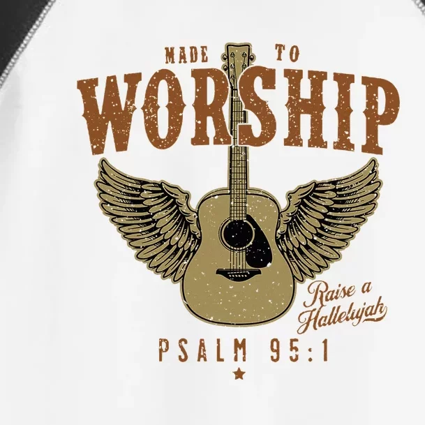 Made To Worship Psalm 95 Faith Christian Bible Verse Toddler Fine Jersey T-Shirt