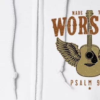 Made To Worship Psalm 95 Faith Christian Bible Verse Full Zip Hoodie