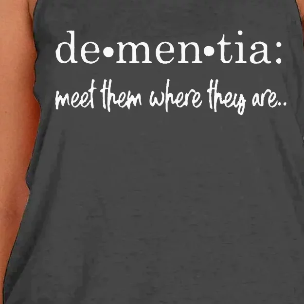 Meet Them Where They Are Dementia Alzheimer’S Women's Knotted Racerback Tank