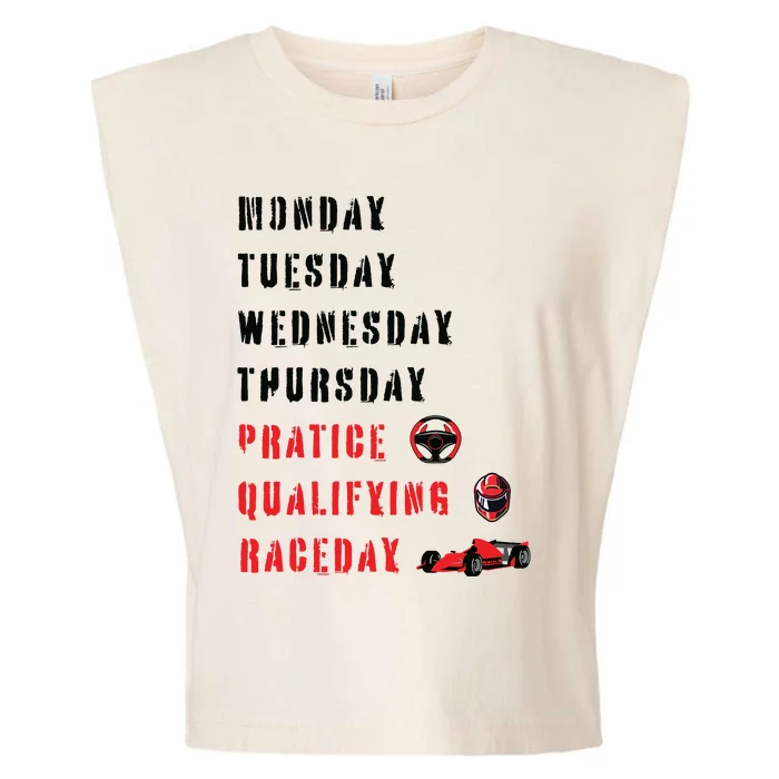 Monday Tuesday Wednesday Thursday Practice Qualifying Garment-Dyed Women's Muscle Tee