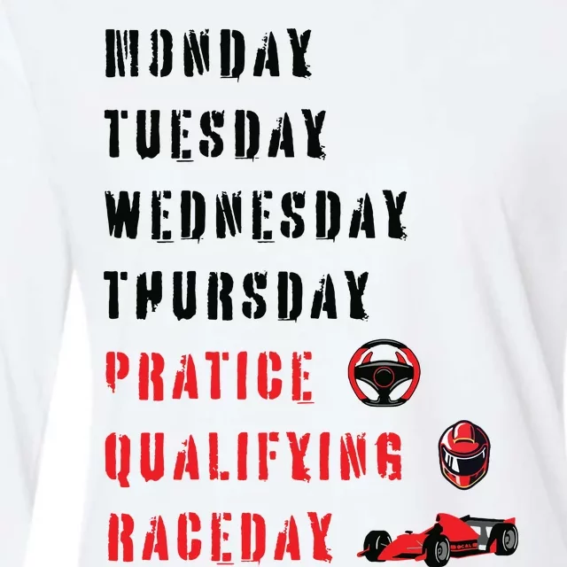 Monday Tuesday Wednesday Thursday Practice Qualifying Womens Cotton Relaxed Long Sleeve T-Shirt