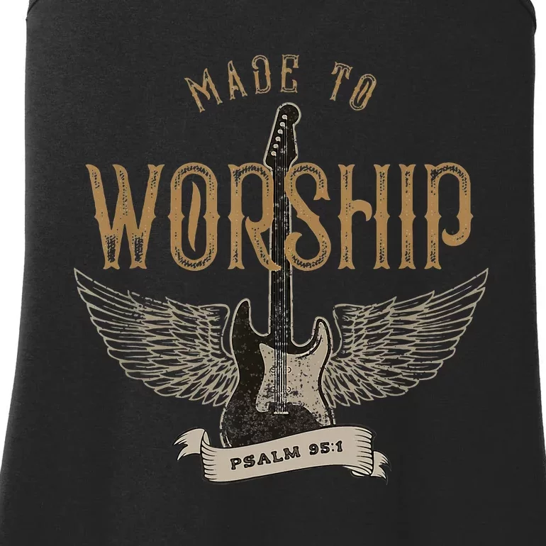 Made To Worship Psalm 95 1 Christian Worship Bible Verse Ladies Essential Tank