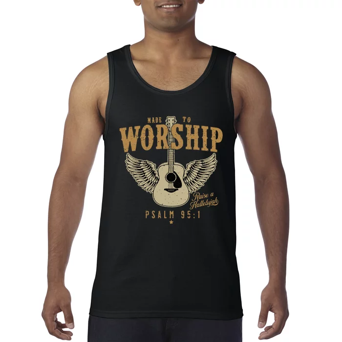 Made To Worship Psalm 95 Faith Christian Bible Verse Tank Top