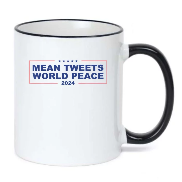 Mean Tweets World Peace 2024 Black Color Changing Mug